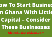 How To Start Business In Ghana With Little Capital – Consider These Businesses